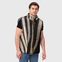 Мужской жилет Мех зебры, цвет: 3D-светло-серый — фото 2