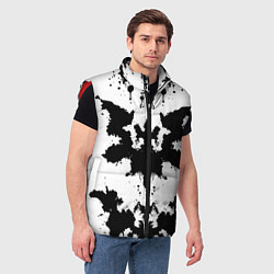 Мужской жилет Психоделический тест Роршаха, цвет: 3D-красный — фото 2