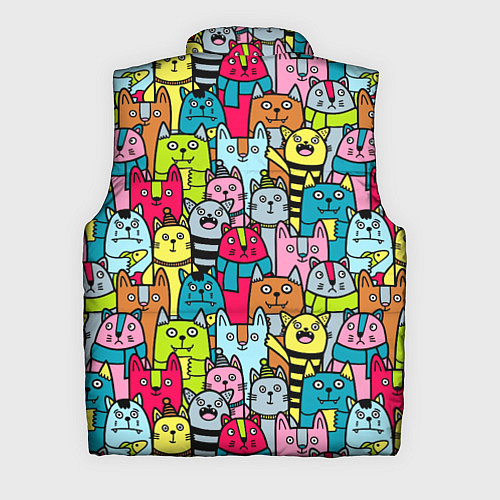 Мужской жилет Мультяшные котята / 3D-Красный – фото 2