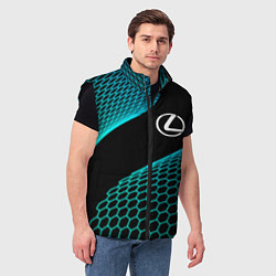 Мужской жилет Lexus electro hexagon, цвет: 3D-черный — фото 2