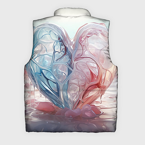 Мужской жилет Сердце - плазменная текстура / 3D-Красный – фото 2
