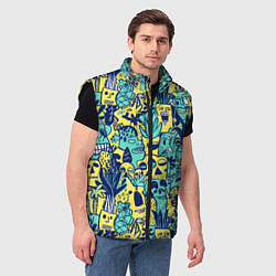 Мужской жилет Монстры тропические, цвет: 3D-черный — фото 2