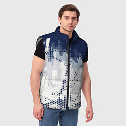 Мужской жилет Яркий абстрактный узор для спорта, цвет: 3D-светло-серый — фото 2