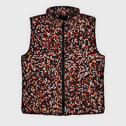 Мужской жилет Тёмный красный паттерн мелкая мозаика