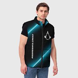 Мужской жилет Assassins Creed неоновые лампы, цвет: 3D-черный — фото 2
