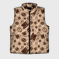 Мужской жилет Кофейный узор, цвет: 3D-черный