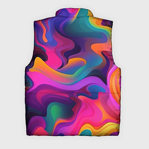 Мужской жилет Неоновые формы / 3D-Красный – фото 2
