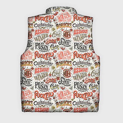 Мужской жилет Нецензурные слова / 3D-Красный – фото 2