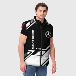 Мужской жилет Mercedes bens geometry, цвет: 3D-красный — фото 2