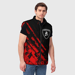 Мужской жилет Lamborghini sport grunge, цвет: 3D-красный — фото 2