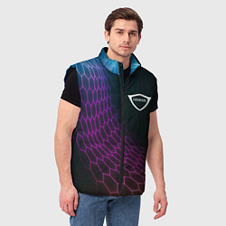 Мужской жилет Genesis neon hexagon, цвет: 3D-черный — фото 2