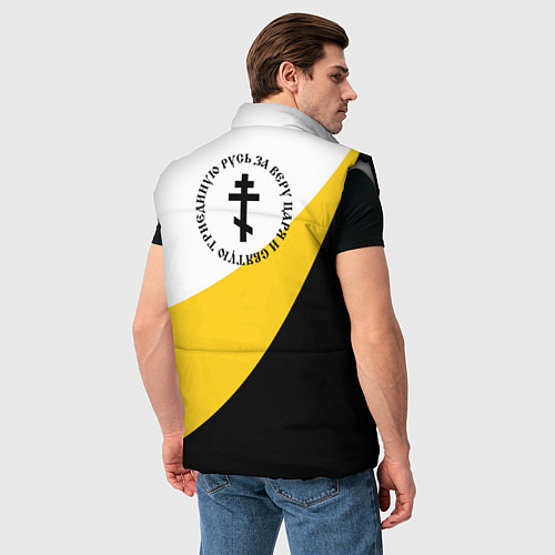 Мужской жилет За веру царя и святую триединую Русь Большой крест / 3D-Светло-серый – фото 4
