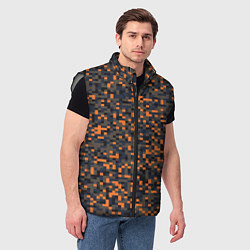 Мужской жилет Пиксели камуфляжная текстура, цвет: 3D-светло-серый — фото 2