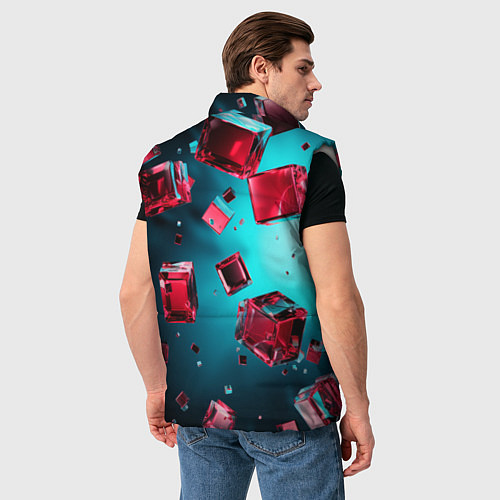 Мужской жилет Взрыв из камней / 3D-Светло-серый – фото 4