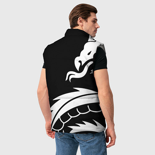Мужской жилет Samurai dragon steel japan / 3D-Светло-серый – фото 4