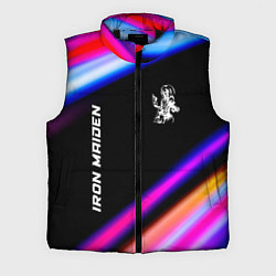 Мужской жилет Iron Maiden neon rock lights, цвет: 3D-черный