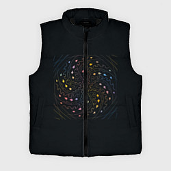 Мужской жилет Мандала на черном фоне, цвет: 3D-черный