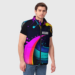 Мужской жилет Neon abstraction - Milano, цвет: 3D-светло-серый — фото 2