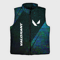 Мужской жилет Valorant glitch blue cybersport, цвет: 3D-черный