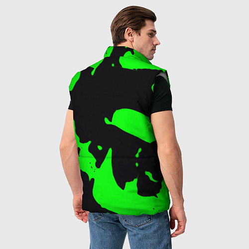 Мужской жилет Razer кислотный стиль краски / 3D-Светло-серый – фото 4