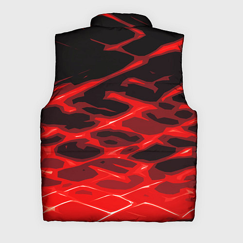 Мужской жилет Красные абстрактные полосы на чёрном фоне / 3D-Красный – фото 2