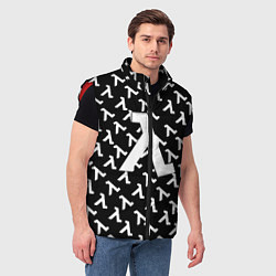 Мужской жилет Half liife logo pattern, цвет: 3D-красный — фото 2