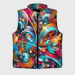 Мужской жилет Абстрактное граффити - нейроарт завихренья