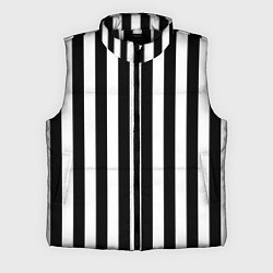 Мужской жилет Вертикальные черно белые полосы