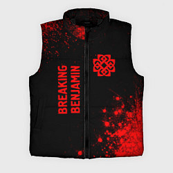 Мужской жилет Breaking Benjamin - red gradient вертикально, цвет: 3D-черный