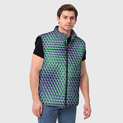 Мужской жилет Геометрическая абстракция линий, цвет: 3D-черный — фото 2