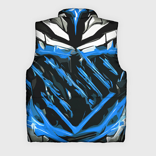 Мужской жилет Blue and white abstraction on a black background / 3D-Красный – фото 2