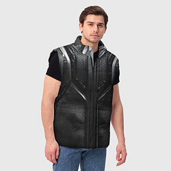 Мужской жилет Карбоновый байкер, цвет: 3D-черный — фото 2