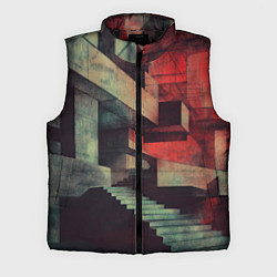 Мужской жилет Бетонный брутализм, цвет: 3D-черный