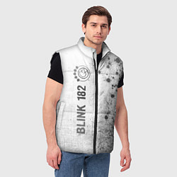 Мужской жилет Blink 182 - white gradient по-вертикали, цвет: 3D-черный — фото 2