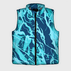 Мужской жилет Морской сине-голубой абстракция, цвет: 3D-светло-серый
