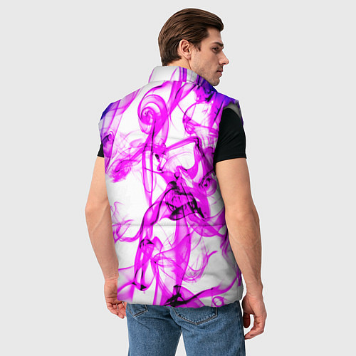 Мужской жилет Дым неоновый вейп / 3D-Светло-серый – фото 4