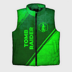 Мужской жилет Tomb Raider - green gradient вертикально, цвет: 3D-черный