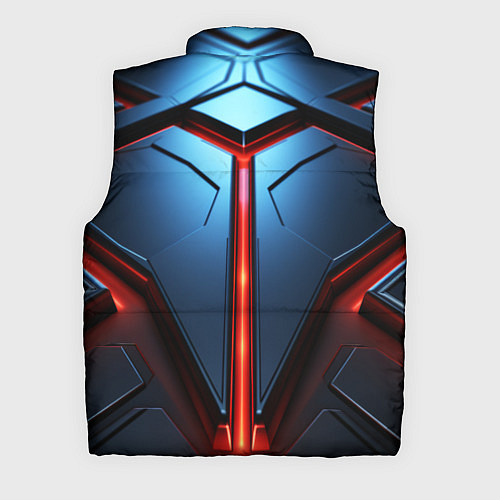 Мужской жилет Разлом плит под углом с красным светом / 3D-Красный – фото 2