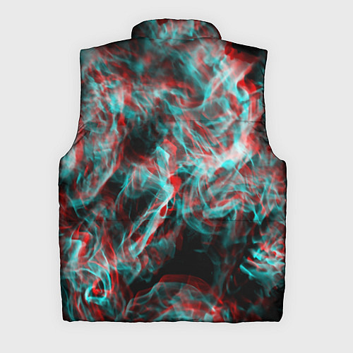 Мужской жилет Дым из вейпа глитч / 3D-Красный – фото 2