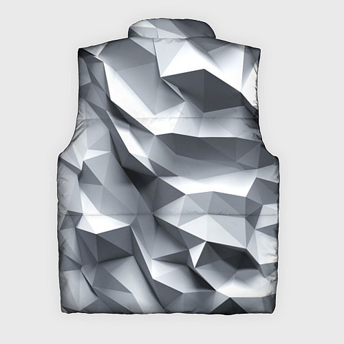 Мужской жилет Белая геометрия с искажением / 3D-Красный – фото 2