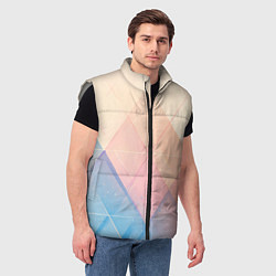Мужской жилет Abstract art - triangle, цвет: 3D-светло-серый — фото 2