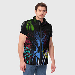 Мужской жилет Неоновый сюреализм, цвет: 3D-светло-серый — фото 2