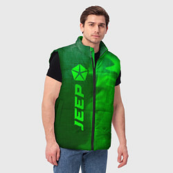 Мужской жилет Jeep - green gradient по-вертикали, цвет: 3D-черный — фото 2