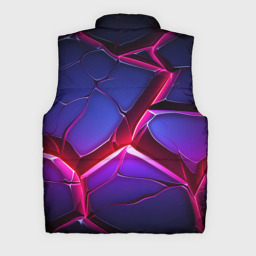 Мужской жилет Темные синие плиты и фиолетовый свет / 3D-Красный – фото 2