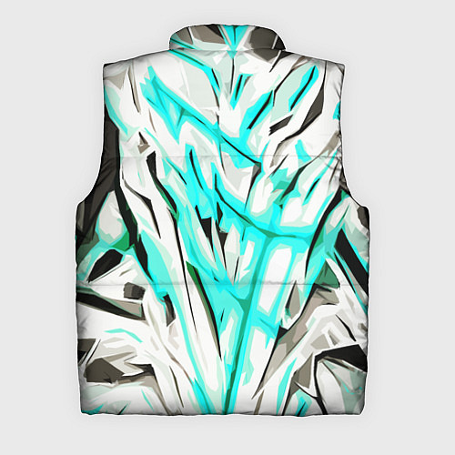 Мужской жилет Чёрно-голубая агрессивная абстракция на белом фоне / 3D-Красный – фото 2