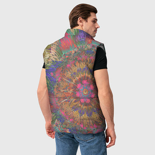 Мужской жилет Калейдоскоп красок / 3D-Светло-серый – фото 4