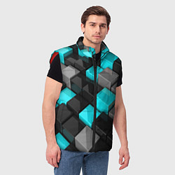 Мужской жилет Абстрактные кубы, цвет: 3D-красный — фото 2