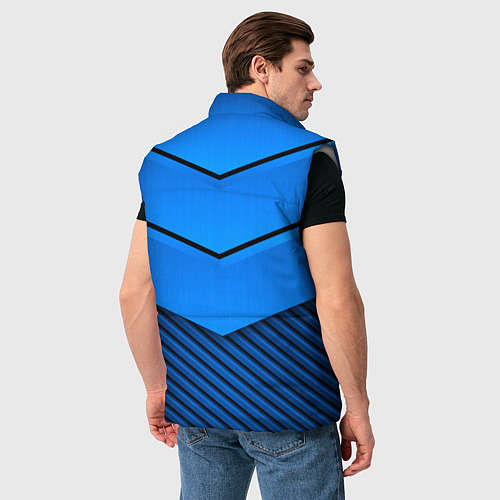 Мужской жилет BMW geometry blue / 3D-Светло-серый – фото 4
