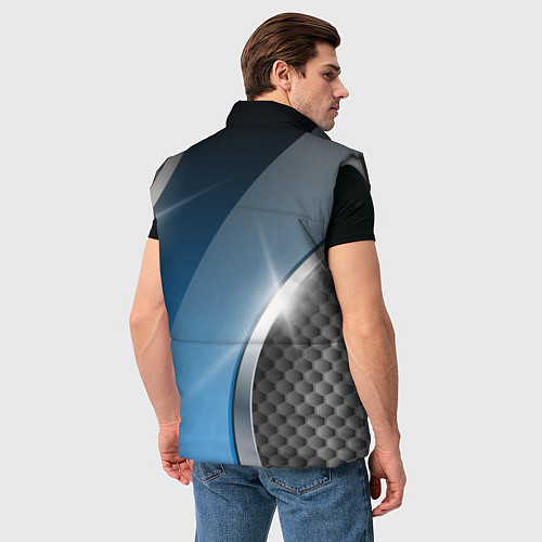 Мужской жилет Tesla carbon steel / 3D-Светло-серый – фото 4