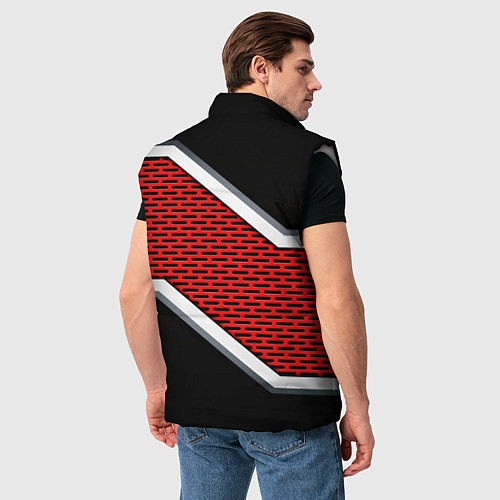 Мужской жилет BMW geometry avto / 3D-Светло-серый – фото 4